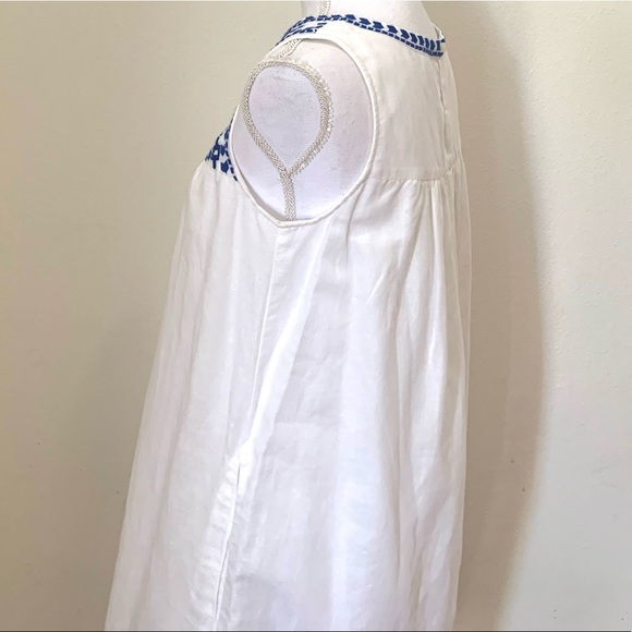 EUC✨J.Crew Linen Blend Embroidered Dress - Picture 9 of 13